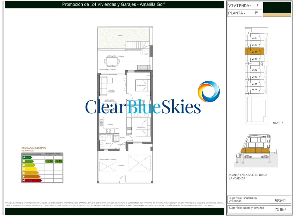 Image of 2 bed apartment for sale in Amarilla Golf, Novomar