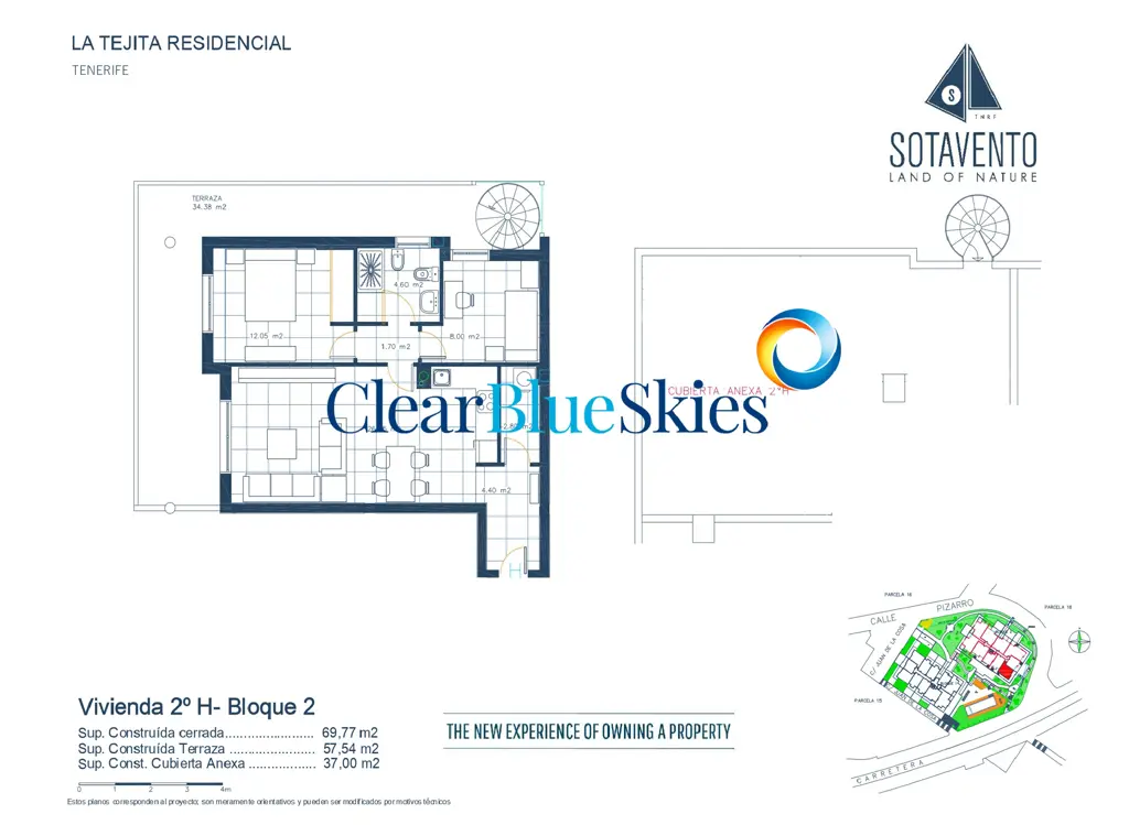 Image of 2 bed penthouse for sale in La Tejita